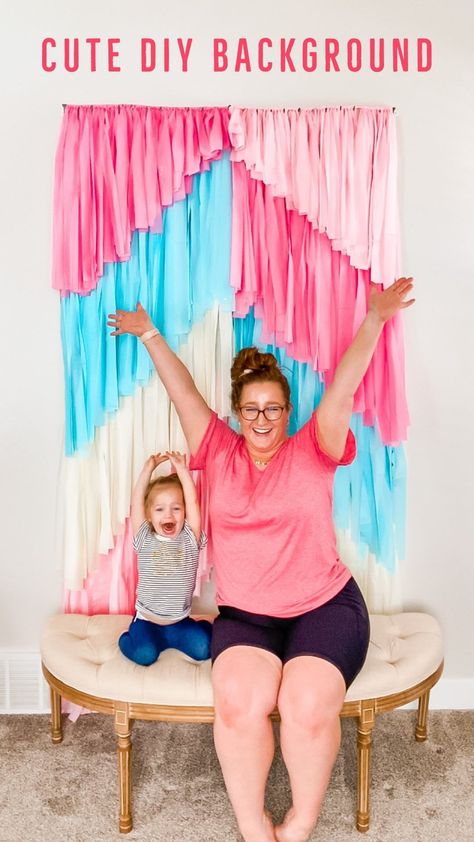 katiedavisbeauty on Instagram: Try this easy diy background for your next party! All you need are plastic tablecloths (I got mine from @zurcherspartystore ) and plastic… Plastic Tablecloth Hacks, Table Cloth Backdrop, Plastic Tablecloth Decorations, Plastic Tablecloth Backdrop, How To Make A Cape, Jay Birthday, Tablecloth Backdrop, Rectangle Table Cloth, Craft Hacks