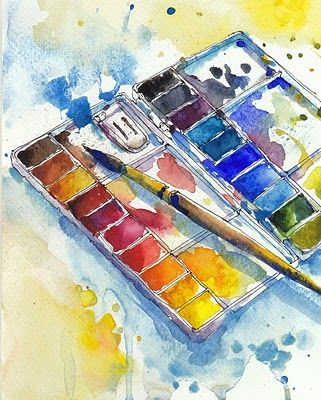 Jennifer Lawson #watercolor jd Travel Palette, Heritage Paint, Paint Brush Art, Watercolor Journal, Watercolor Pictures, Watercolour Inspiration, Watercolor Sketchbook, Watercolor Palette, 수채화 그림