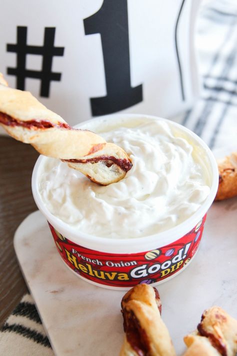 Game Day Twists with Heluva Good! Dip - tutorial, sauces, recipes, party-themes, entertaining, creams, condiments, bread, brands, appetizers Helluva Good Dip Recipe, Heluva Good Dip Recipe, Parmesan Twists, Bread Brands, Best Dip Recipes, Sauces Recipes, French Onion Dip, Favorite Dips, Onion Dip