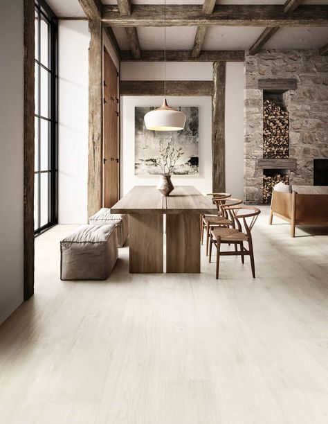 Sant'Agostino Primewood White Naturale - Cerriva Nordic Interior Design, Chic Chair, Interior Design Per La Casa, Wood Effect Tiles, Japandi Interior, Japanese Interior, Nordic Interior, Design Del Prodotto, Style At Home