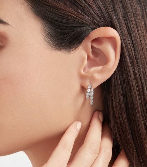 Serpenti Viper Earrings White Gold 358360 | Earrings | Bvlgari Official Store Bulgari Serpenti Earrings, Bvlgari Serpenti Earrings, Bulgari Earrings, Bvlgari Earrings, Bulgari Jewelry, Bvlgari Serpenti, Luxury Earrings, Snake Earrings, Brand Jewelry