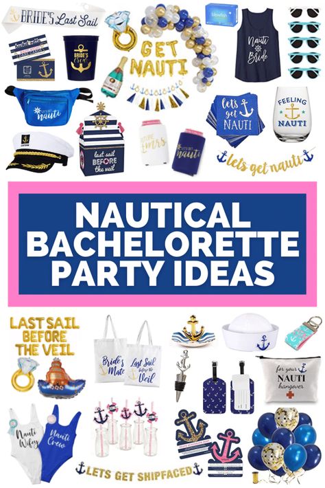 Sailor Hen Party, Nauti Bachelorette Party Decor, Final Sail Before The Veil, Sail Bachelorette Party, Sailor Themed Bachelorette Party, Bachelorette Party Nautical Theme, Newport Bachelorette Party, Bachelorette Cruise Ideas, Cruise Bachelorette Party Ideas