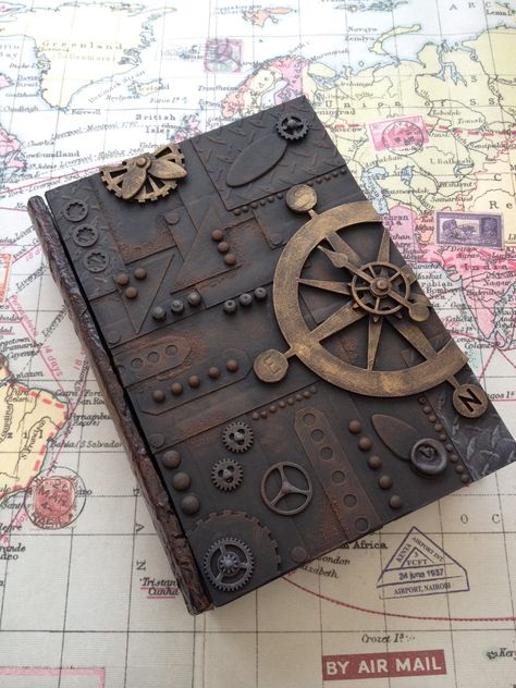 Book of secret, eliminate the impossible. Online workshop with Andy Skinner Steampunk Book, Steampunk Crafts, The Secret Book, Steampunk Art, The Impossible, Handmade Books, Old Book, Diy Book, Book Binding