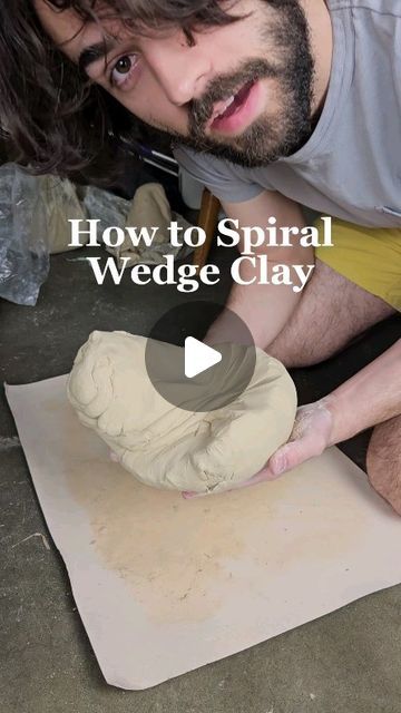 Robles Studio | by Nicholas on Instagram: "Spiral Wedging Quick Guide!

Watch and share this if you are looking to gain a new pottery skill: wedging more efficiently. This is a skill to start practicing as it can take time, but once you get it, you'll be throwing more quicker because wedging clay will feel like nothing!

Please let me know if you have any questions!

#spiralwedging #spiralwedge #wedging #ceramics #pottery" How To Wedge Clay, Clay Wedging, Wedding G, Ceramics Pottery, You Get It, Quick Guide, May 7th, Take Time, Get It