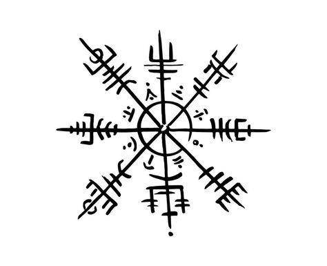 Vegvisir runic compass black pencil drawing style, Hand drawing of Viking symbols, Sacred Norse, tattoo logo, grunge runic magic symbols, vector illustration isolated on white background Black Pencil Drawing, Ancient Viking Art, Viking Symbols And Meanings, Viking Drawings, Baby Elephant Tattoo, Runic Compass, Viking Tattoo Symbol, Tattoo Logo, Symbole Viking