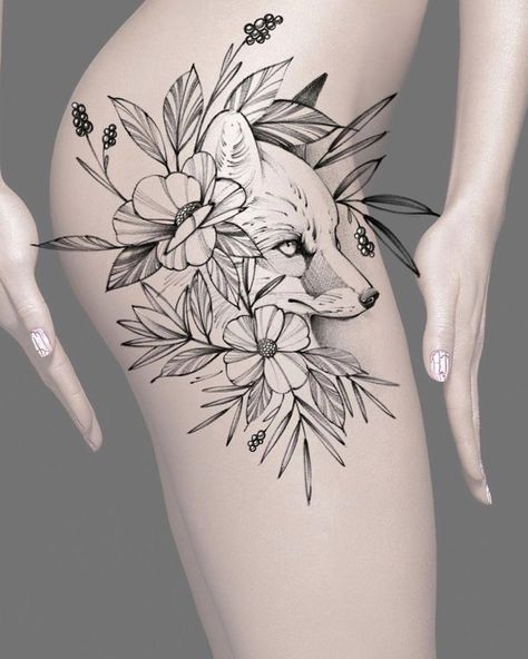 Fox Tattoo Design, Deer Tattoo, Heart Tattoo Designs, Fox Tattoo, Tattoo Feminina, Baby Tattoos, Celebrity Tattoos, Pattern Tattoo, Blackwork Tattoo