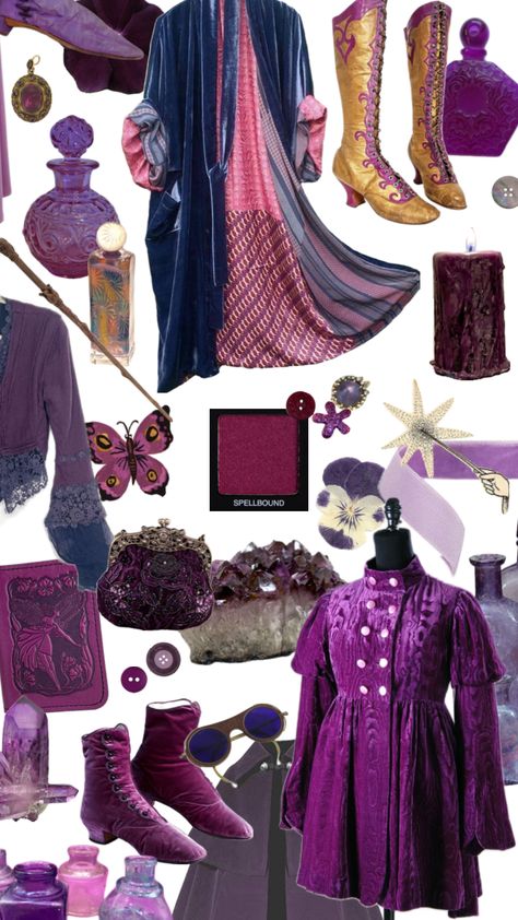 #purple #purplewizard #magic #wizard #wizardcore #fashion #wizardfashion Colorful Witchy Outfits, Wizard Outfit Female, Wizardcore Fashion, Wizard Aesthetic Fashion, Wizard Outfit, Wizard Fashion, Witchy Outfits, Fantasy Outfits, Aesthetic Collection