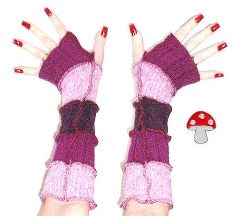 Arm Warmers Plum Crazy Fingerless Gloves Purple Upcycled Recycled Sweater… Pocket Sand, Recycled Sweaters, Recycled Sweater, Swaggy Outfits, Knit Outfit, Shades Of Purple, Sewing Fabric, Hand Warmers, Arm Warmers