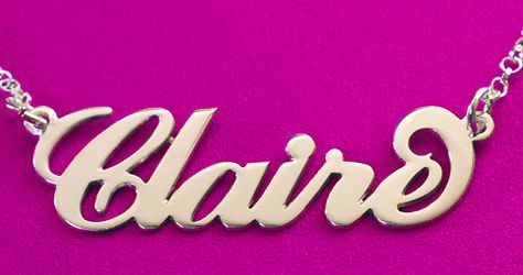 Claire name necklace Claire Name, Sister Claire, Tattoo Outline Drawing, Outline Drawing, Tattoo Outline, Outline Drawings, Awesome Stuff, Name Necklace, Childhood Memories