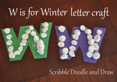 Alphabet letter craft w is for winter W Is For Winter, Letter W Activities, Special Needs Art, Art For Teachers, Winter Crafts For Toddlers, Counting Activities Preschool, Winter Crafts Preschool, Alphabet Letter Crafts, Letter Craft