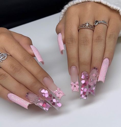 French Tip Acrylics Short, Nail Designs Extra Long, Acrylic Nails Dramatic, Nail Designs Extra, Light Pink Acrylics, Acrylics French Tip, French Tip Simple, Nails Dramatic, Medium French Tip