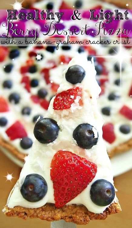 Healthy & Light Berry Dessert Pizza Healthy Fruit Pizza, Healthy Fruit Desserts, Fruit Pizza Sugar Cookie, Fruit Pizza Recipe, Berry Dessert, Dessert Pizza, Fruit Pizza, Healthy Sweets, Fruit Recipes