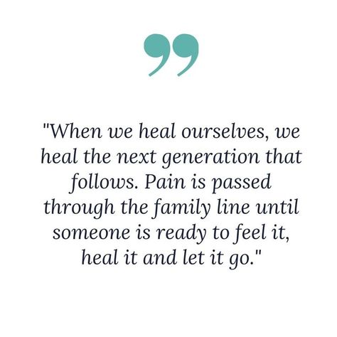 Pain is passed through the family line until someone is ready to feel it, heal it and let it go. Childhood Healing, Generational Healing, Ancestral Healing, Soul Care, Authentic Living, Mental And Emotional Health, Shadow Work, Healing Quotes, Healing Journey