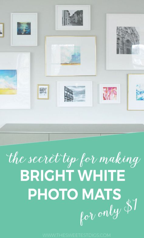 Wondering how to make bright white picture frames mats on the cheap? Need to replace those slightly yellow IKEA Ribba frame mats? Got some DIY artwork you need to frame? I'm spilling my secret on how to make mats suuuuuper cheaply. Click through to find out how! Frame Matting Diy, Diy Mat, Picture Frame Mat, Feminine Wall Art, Ribba Frame, Ikea Ribba Frames, Matting Pictures, Free Printable Art, Diy Artwork