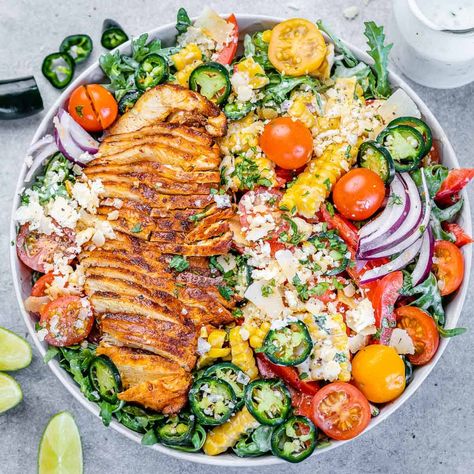 Chicken Arugula Salad, Arugula Salad Dressing, Chicken Arugula, Cajun Chicken Salad, Salad Arugula, Bunco Ideas, Baked Teriyaki Salmon, Chicken Salad Recipe Easy, Buttermilk Dressing