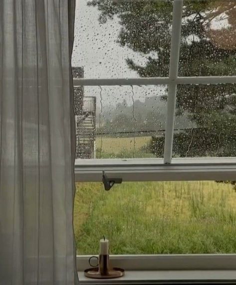 Farm Aesthetic, About Rain, Rainy Day Aesthetic, I Love Rain, Cottage Aesthetic, Love Rain, Summer Rain, Window View, Slow Living