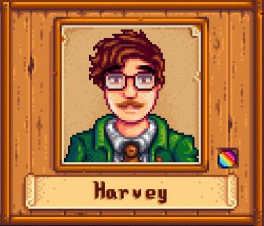 Stardew Valley Harvey, Harvey Stardew Valley, Harvey Stardew, Shane Sdv, Stardew Valley Fanart, Character Sprites, Smash Board, The Lovely Bones, Black Tree