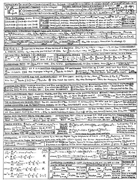 Calc 2 - Sequences and Series Sequence And Series Formula, Biology Cheat Sheet, Maths Help, Math Formula Sheet, Mathematical Formulas, Math Cheat Sheet, Sequence And Series, Ap Biology, Math Notes