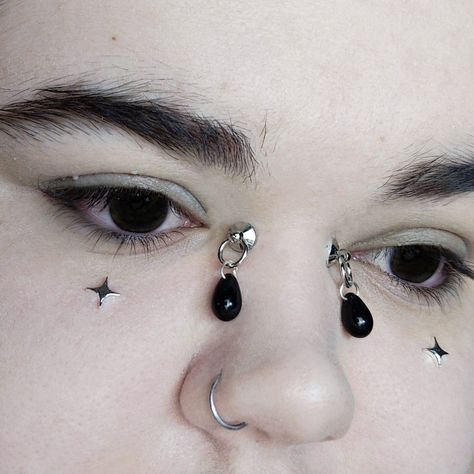 Face Piercing Jewelry, Goth Piercings, Dermal Jewelry, Cheek Piercings, Elf Jewelry, Face Jewelry, Piercing Inspo, Barbell Piercing, Jewelry Gothic