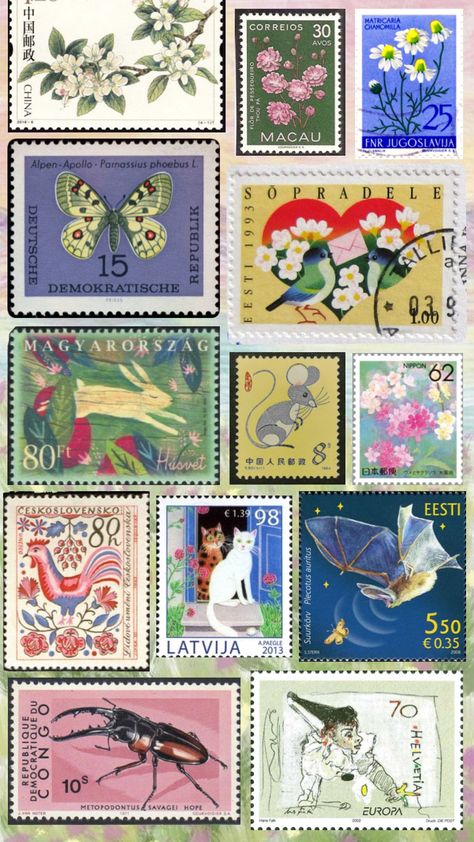 #stamps #cottagecore Postage Stamp Design, Scrapbook Printing, Sock Crafts, Handmade Stamps, Stamp Projects, Cute Patterns Wallpaper, Stamp Design, Vintage Pictures, Pottery Studio