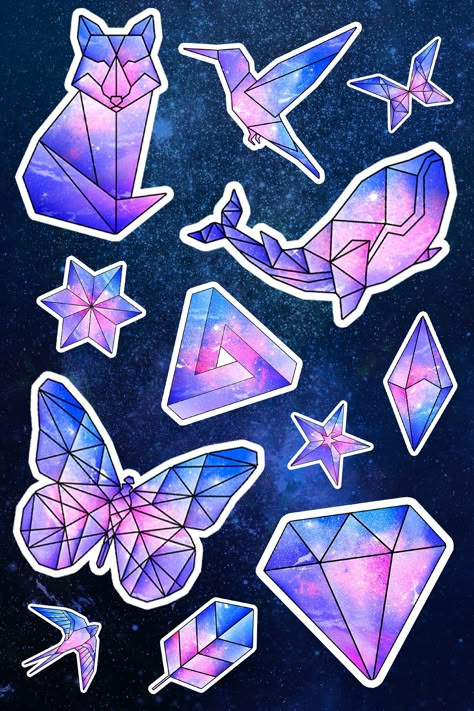 Galaxy Stickers Printable, Galaxy Printable, Butterfly Border, Sticker Design Inspiration, Background Space, Astro Wallpaper, Galaxy Images, Galaxy Pattern, Aesthetic Sticker