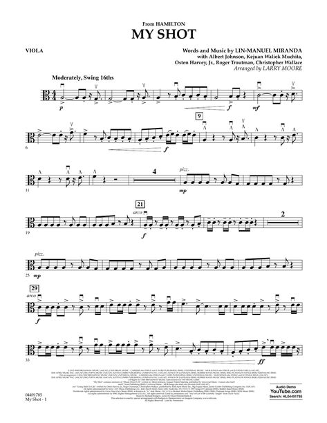 Violin Sheet Music Disney Songs, Viola Notes, Viola Sheet Music For Beginners, Alto Clef Sheet Music Viola, Hamilton Sheet Music, Viola Songs, Viola Christmas Sheet Music, Flute Songs, Viola Music