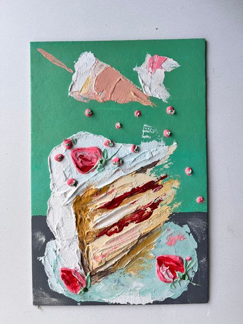 This Acrylic Paintings item by ArtShopNata has 39 favorites from Etsy shoppers. Ships from Ukraine. Listed on Mar 29, 2024 Palette Knife Painting Cake, Dessert Painting, Dimensional Painting, Acyrlic Painting, Strawberry Painting, Acrylic Palette, Cake Painting, Dessert Art, Painting Food