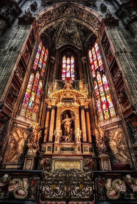 Inside Duomo Di Milano | A capture from a visit of the Duomo… | Flickr Milan Cathedral Interior, Duomo Milan, Milan Travel, College Architecture, Milan Cathedral, Church Pictures, Gothic Cathedrals, Cathedral Architecture, Italy Tours