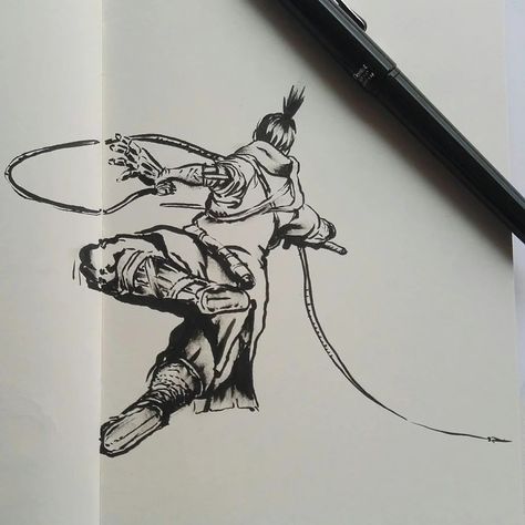 Sekiro Tattoo Design, Sekiro Art, Dark Souls Tattoo, Arte Viking, Adventure Tattoo, Dark Souls Art, Deep Art, Batman Comic Art, Cool Sketches