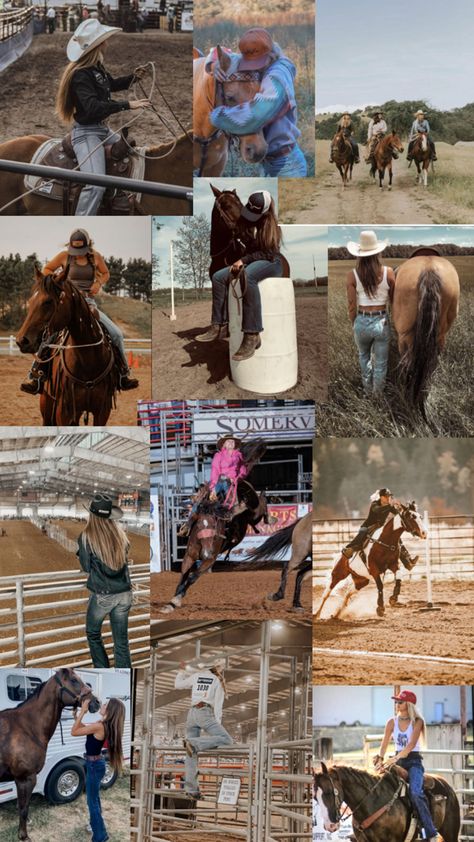 Dream Life Collage, Western Wallpapers, Barrel Racing Tack Rodeo, Life Collage, Country Wallpaper, Horsey Life, Cowgirl Stuff, Western Rooms, Cowgirl Pictures