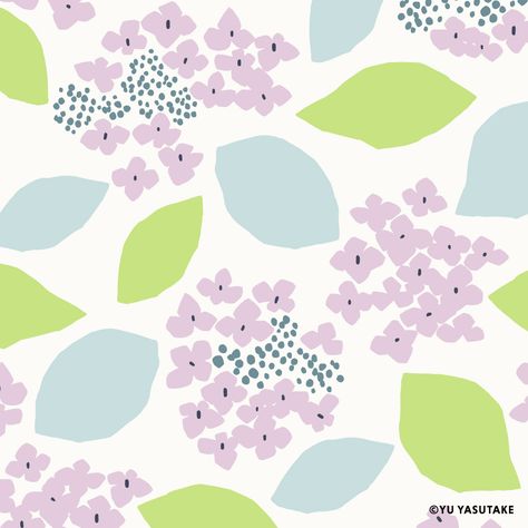 Hydrangea Pattern, Floral Pattern Design, Textile Pattern, August 11, Pattern Play, Textile Patterns, Surface Pattern Design, Surface Pattern, Surface Design