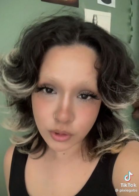 @ pixiegabs on TikTok Long Hair with Frosted Tips, Shag Haircut Dip Dye Shag Hair, Frost Tips Hair, Long Hair Frosted Tips, Frosted Tips Long Hair, Frosted Tips Women Hair, Frosted Tips Hair, Haircut 2025, Dream Haircut, Frosted Tips