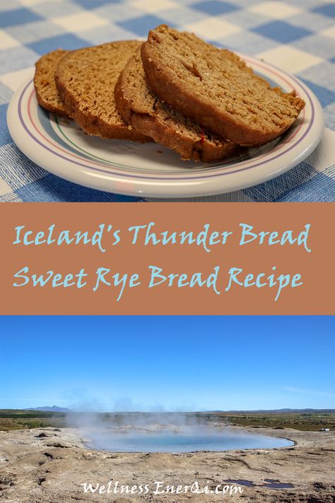 Iceland Rye Bread Sweet Rye Bread Recipe, Rye Bread Recipe, Thermal Cooking, Rye Bread Recipes, Homemade Biscuits Recipe, Iceland Food, Travel Recipes, Scandinavian Food, Homemade Biscuits