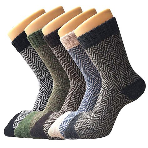 5 Pack Womens Thick Knit Warm Casual Wool Crew Winter Socks #Casual Socks, #Socks & Hosiery, #Clothing, #Women, #Clothing, Shoes & Jewelry,