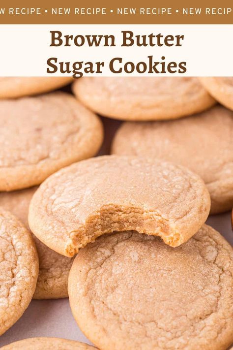 Homemade Brown Butter Sugar Cookies have a rich nutty flavor that elevates the taste of regular sugar cookies. Brown Butter Sugar Cookie Recipe, Kool Aid Pie Recipe, Raspberry Cookie Recipes, Raspberry Cheesecake Cookies, Cookie Recipes From Scratch, Butter Sugar Cookies, Oatmeal Cranberry Cookies, Cranberry Cookies, Malted Milk