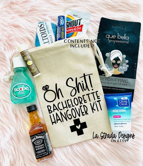 Girls Trip Gifts Bags, Birthday Nashville, 40 Af, Survival Kit Items, Hangover Survival Kit, Hangover Kit Bags, Girls Weekend Gifts, Cruise Gifts, Girls Trip Gifts