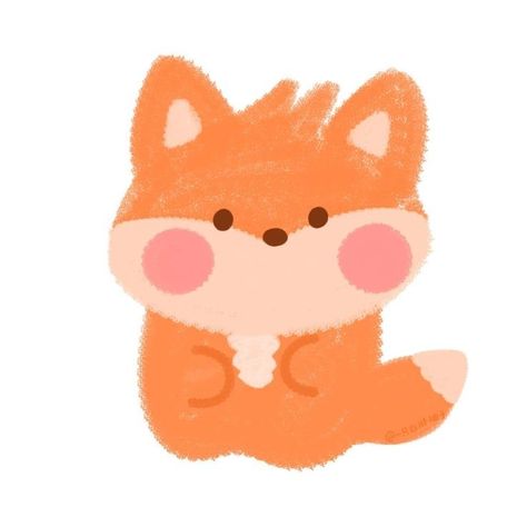 Fox Icons Aesthetic, Fox Stickers, Cute Themes, 캐릭터 드로잉, Mini Drawings, Cute Fox, Cute Easy Drawings, Cute Little Drawings, Kawaii Drawings