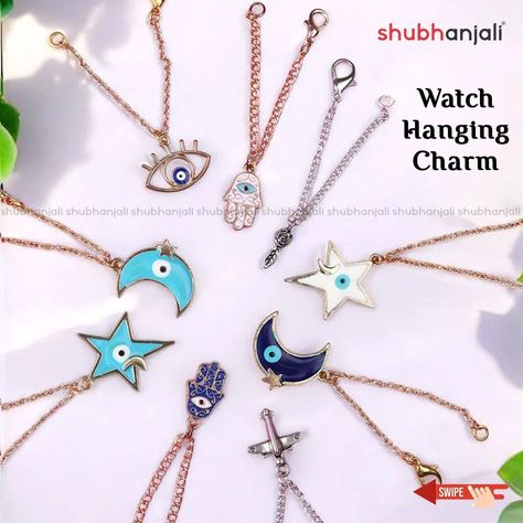 ⌚ Give your watch a fresh look with our beautiful charms! Choose from designs like Evil Eye, Hamsa Hand, Airplane, and Moons . 💗 Add a special touch to your watch with unique charms that reflect your style. 💗 Easily switch charms for a fresh look anytime. 💗 Make your watch stand out with these charming accessories. 💗 A perfect gift to celebrate special moments. Shopnow - https://shubhanjalistore.com/product/watch-hanging-charm/ [crystal business, crystal products, exclusive crystals, natur... Watch Stand, Hamsa Hand, Unique Charms, Evil Eye, Perfect Gift, Make It Yourself, In This Moment, Crystals, Gifts