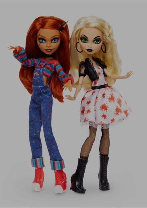 The Bride Of Chucky, Mattel Creations, Chucky And Tiffany, New Monster High, Chucky Doll, Bride Of Chucky, Collector Dolls, Super Funny Videos, Super Funny