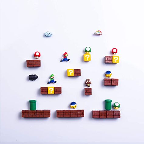 Amazon.com: 39 PCs 3D Super Mario Fridge Magnets Christmas Magnets Whiteboard Magnets 39 Full Combo Resin Cute & Fun Refrigerator Magnets Perfect for Ornaments Decoration : Home & Kitchen Peach Nintendo, Resin Fridge Magnets, Mario Und Luigi, Mario Room, Mario Y Luigi, Mario E Luigi, Magnet Toys, Super Mario And Luigi, Mario Birthday Party