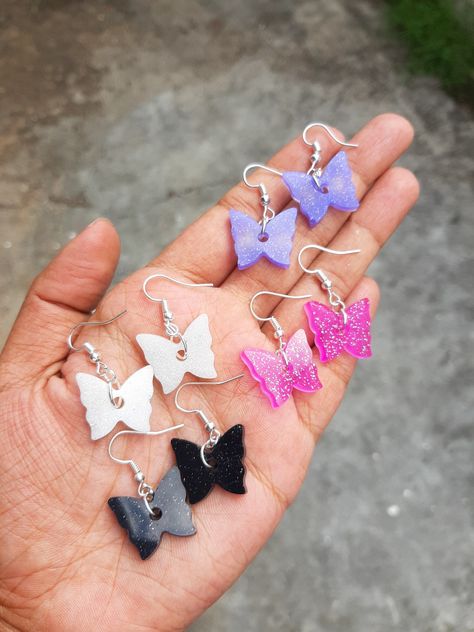 Resin Butterfly Earrings Butterfly Resin Earrings, Resin Butterfly Earrings, Resin Butterfly, Trendy Jewellery, Using Resin, Butterfly Style, Resin Design, Word Definitions, Jewelry Care Instructions