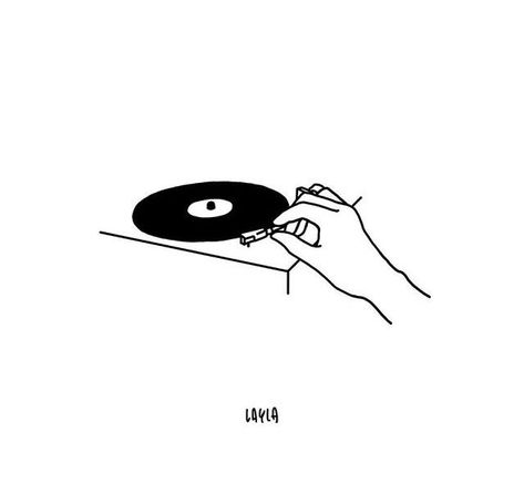 Record Player Tattoo, Small Music Tattoos, Music Lover Tattoo, Dj Tattoo, Meaningful Tattoos For Men, Vinyl Record Art, Music Tattoo, Music Tattoos, Simplistic Tattoos