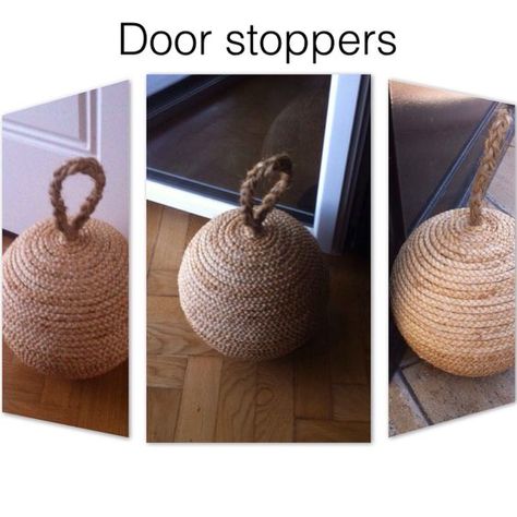 33 Cute and Useful Doorstops You Can Make Yourself Door Stoppers Ideas, Diy Door Stop, Diy Door Stopper, Door Stopper Ideas, Door Stopper Diy, Diy Doorstop, Nautical Bath, Concrete Home Decor, Door Stoppers