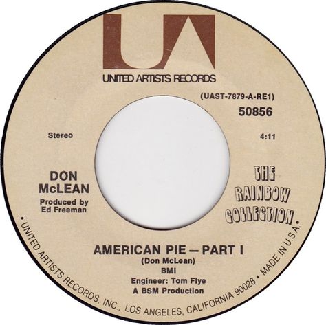 American Pie Don Mclean, Don Mclean American Pie, Ed Freeman, Don Mclean, Oldies Music, American Pie, 50 Years Ago, The Don, Something Interesting