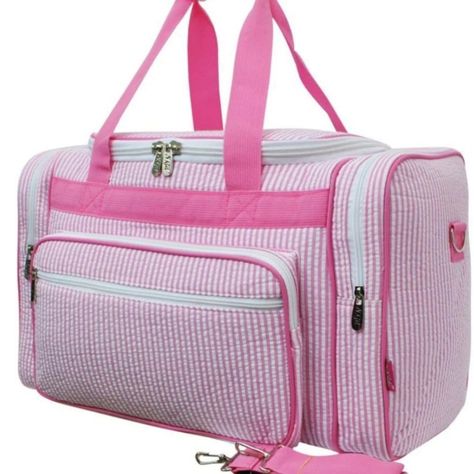 Perfect Duffel Bag To Take On The Go. The Duffel Measures Approx.: 20"(L) X 10"(W) X 12"(H). Great As A Gym Bag, Sport Event Bag, Travel Bag, Overnight Duffel, Road Trip Bag, Vacation Bag, Etc. Material: Cotton Includes 2 Front Zipper Pockets For Keys, Phone, Or Any Small Important Items That Need To Be Kept At Hand. Double Zipper Closure To Keep All Items Safe And Sturdy, And As Well Includes 2 Side Zipper Compartments. Has Rubber Feet On The Bottom Which Help Keep It Dry And Clean From The Flo