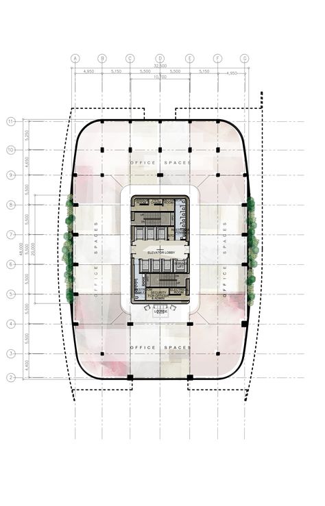 Design 8 / Proposed Corporate Office Building / High-rise Building / Architectural Layouts / Floor plans / Plates Corporate Office Building, High Rise Architecture, Office Building Plans, Commercial Building Plans, Office Layout Plan, Site Development Plan, Architecture Structure, Building Office, Office Floor Plan