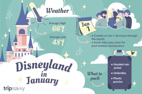 Disneyland in January Disneyland In January, Disney World In January, Packing For Disney World, Packing For Disney, Disneyland With A Toddler, January Weather, Disneyland Trip Planning, Disneyland Vacation Planning, Disneyland Guide