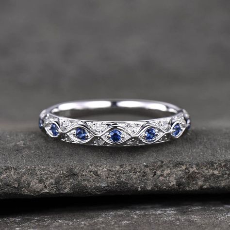 Hey, I found this really awesome Etsy listing at https://www.etsy.com/listing/893581706/antique-sapphire-wedding-band-925 Vintage Wedding Ring, Birthstone Stacking Rings, September Birthstone Rings, Sapphire Wedding Band, Opal Wedding Rings, Wedding Rings Solitaire, Wedding Anniversary Rings, Sapphire Wedding, Half Eternity Band