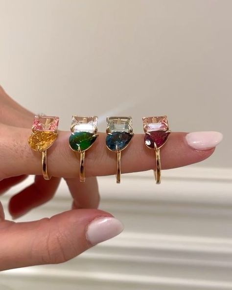 RING CONCIERGE on Instagram: "Two years of our gemstone Toi et Moi! Endless ways to customize this RC icon to represent you and someone you love 🫶🏼" Ring Concierge, Gemstones, Ring, Instagram