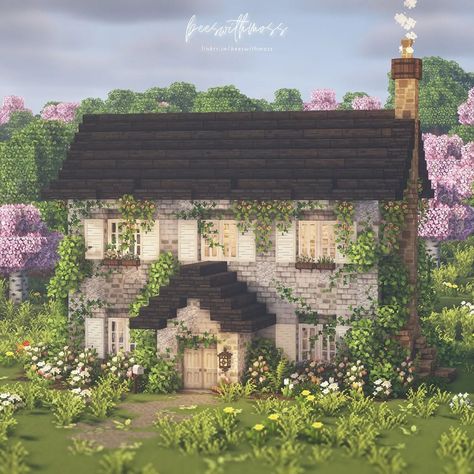 Minecraft Farm House, Cottage Minecraft, Cottage Core Minecraft House, Minecraft City Buildings, English Farmhouse, Minecraft Houses Blueprints, Minecraft Interior Design, Aesthetic Cottage, Minecraft House Plans